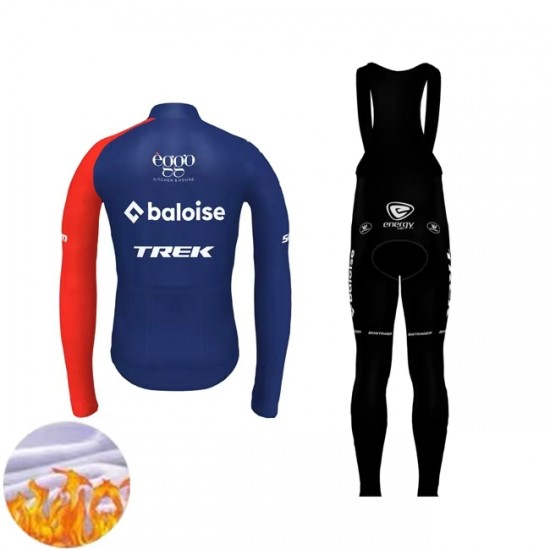Baloise TREK Lions 2024 Män Cykeltröja Långärmad och Bib Cykeltights Vinter Thermal Fleece N001