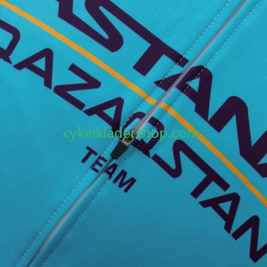 Astana Qazaqstan 2024 Team Män Cykeltröja Långärmad och Bib Cykeltights