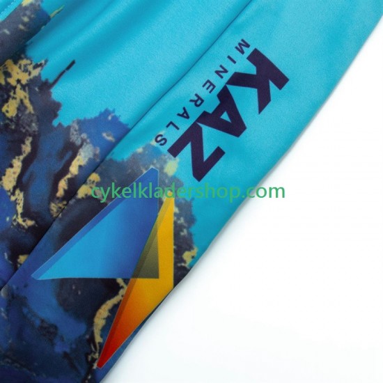 Astana Qazaqstan 2024 Team Män Cykeltröja Långärmad och Bib Cykeltights