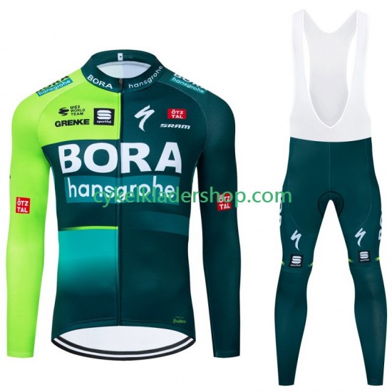 Bora Hansgrohe 2024 Män Cykeltröja Långärmad och Bib Cykeltights N001