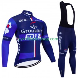 Fdj Groupama 2024 Män Cykeltröja Långärmad och Bib Cykeltights