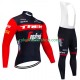 Trek Segafredo 2023 Män Cykeltröja Långärmad och Bib Cykeltights