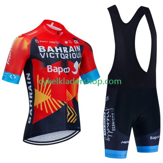 Bahrain Victorious 2023 Män Cykeltröja och Bib Cykelshorts