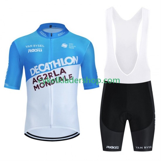 Decathlon Ag2R 2024 Män Cykeltröja och Bib Cykelshorts
