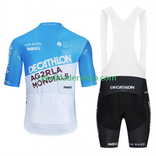 Decathlon Ag2R 2024 Män Cykeltröja och Bib Cykelshorts