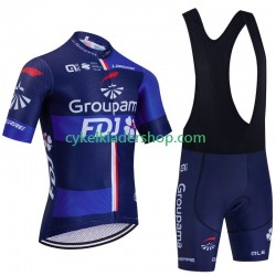 Fdj Groupama 2023 Män Cykeltröja och Bib Cykelshorts