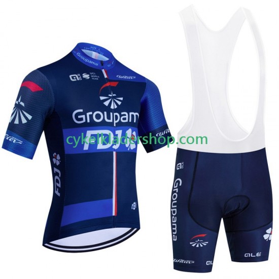 Fdj Groupama 2024 Män Cykeltröja och Bib Cykelshorts