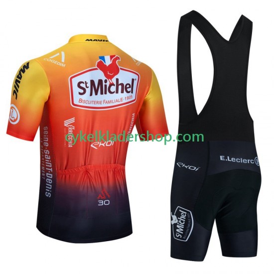 Saint Michel Auber 93 2023 Män Cykeltröja och Bib Cykelshorts