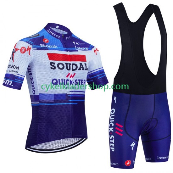 Soudal Quickstep 2023 Män Cykeltröja och Bib Cykelshorts