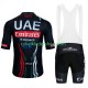 Uae Emirates 2024 Black Män Cykeltröja och Bib Cykelshorts
