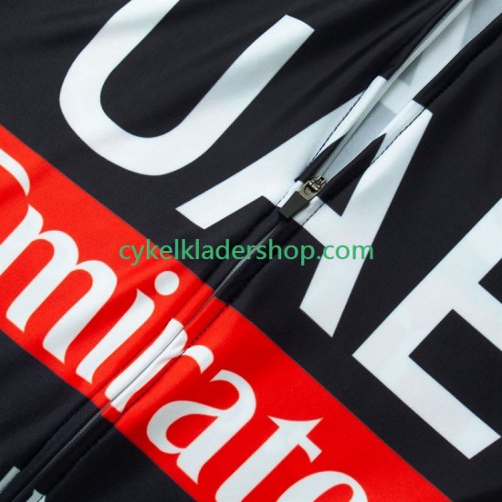 Uae Emirates 2024 Black Män Cykeltröja och Bib Cykelshorts