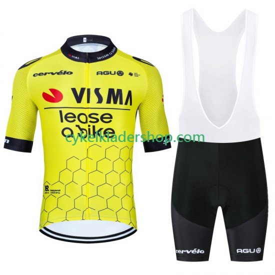 Visma Lease A Bike 2024 Män Cykeltröja och Bib Cykelshorts