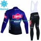 Alpecin Deceuninck 2023 Män Cykeltröja Långärmad och Bib Cykeltights Vinter Thermal Fleece