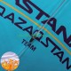 Astana Qazaqstan 2024 Team Män Cykeltröja Långärmad och Bib Cykeltights Vinter Thermal Fleece