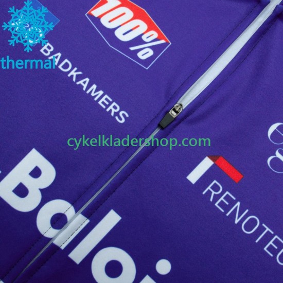 Baloise Trek 2023 Män Cykeltröja Långärmad och Bib Cykeltights Vinter Thermal Fleece