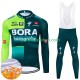 Bora Hansgrohe 2024 Män Cykeltröja Långärmad och Bib Cykeltights Vinter Thermal Fleece N001