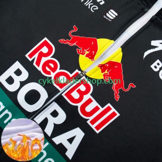 Bora Hansgrohe 2024 Män Cykeltröja Långärmad och Bib Cykeltights Vinter Thermal Fleece