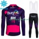 Burgos Bh 2023 Män Cykeltröja Långärmad och Bib Cykeltights Vinter Thermal Fleece