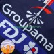 Fdj Groupama 2024 Män Cykeltröja Långärmad och Bib Cykeltights Vinter Thermal Fleece