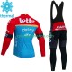 Lotto Dstny 2023 Män Cykeltröja Långärmad och Bib Cykeltights Vinter Thermal Fleece