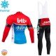 Lotto Dstny 2024 Män Cykeltröja Långärmad och Bib Cykeltights Vinter Thermal Fleece