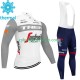 Trek Segafredo 2023 Män Cykeltröja Långärmad och Bib Cykeltights Vinter Thermal Fleece N003