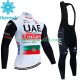 Uae Emirates 2023 Män Cykeltröja Långärmad och Bib Cykeltights Vinter Thermal Fleece N002