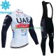 Uae Emirates 2023 Män Cykeltröja Långärmad och Bib Cykeltights Vinter Thermal Fleece