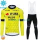 Visma Lease A Bike 2024 Män Cykeltröja Långärmad och Bib Cykeltights Vinter Thermal Fleece