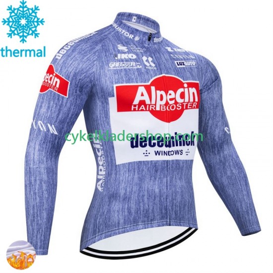 Alpecin Deceuninck 2024 Män Cykeltröja Vinter Thermal Fleece