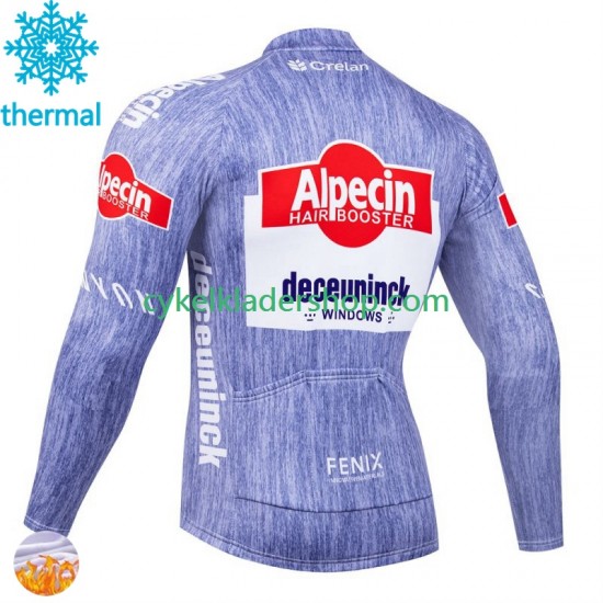 Alpecin Deceuninck 2024 Män Cykeltröja Vinter Thermal Fleece