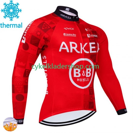 Arkea Bb Hotels Excalibur 2024 Män Cykeltröja Vinter Thermal Fleece