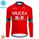 Arkea Bb Hotels 2024 Män Cykeltröja Vinter Thermal Fleece