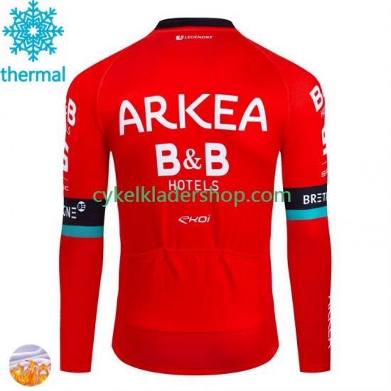 Arkea Bb Hotels 2024 Män Cykeltröja Vinter Thermal Fleece