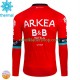 Arkea Bb Hotels 2024 Män Cykeltröja Vinter Thermal Fleece