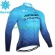 Astana Qazaqstan 2023 Män Cykeltröja Vinter Thermal Fleece