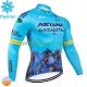 Astana Qazaqstan 2024 Män Cykeltröja Vinter Thermal Fleece N001