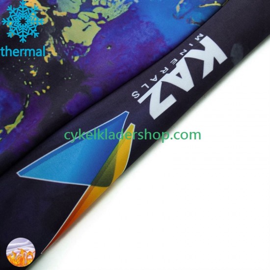 Astana Qazaqstan 2024 Män Cykeltröja Vinter Thermal Fleece