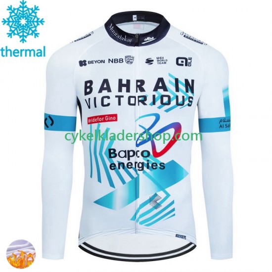 Bahrain Victorious 2024 Män Cykeltröja Vinter Thermal Fleece