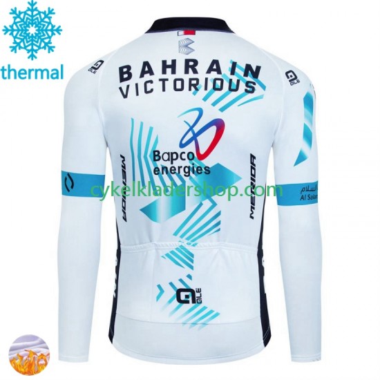 Bahrain Victorious 2024 Män Cykeltröja Vinter Thermal Fleece
