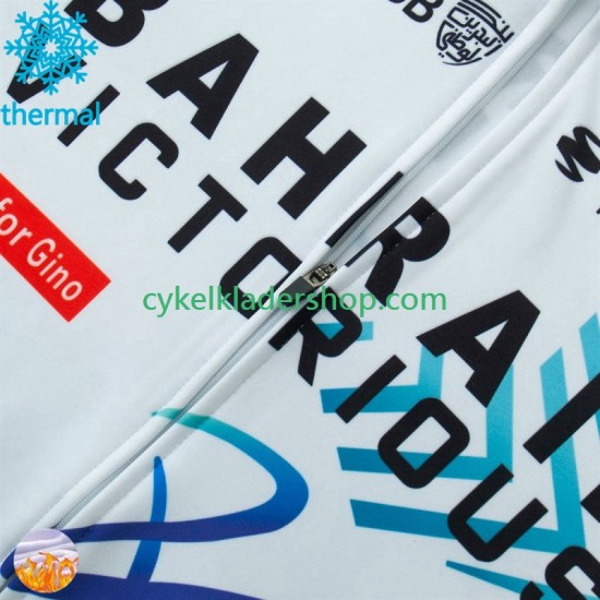 Bahrain Victorious 2024 Män Cykeltröja Vinter Thermal Fleece
