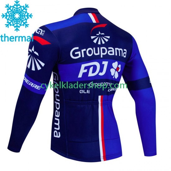 Fdj Groupama 2023 Män Cykeltröja Vinter Thermal Fleece
