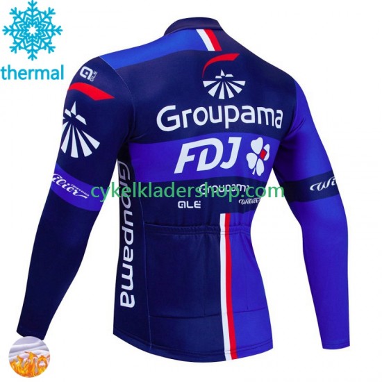 Fdj Groupama 2024 Män Cykeltröja Vinter Thermal Fleece