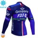 Fdj Groupama 2024 Män Cykeltröja Vinter Thermal Fleece