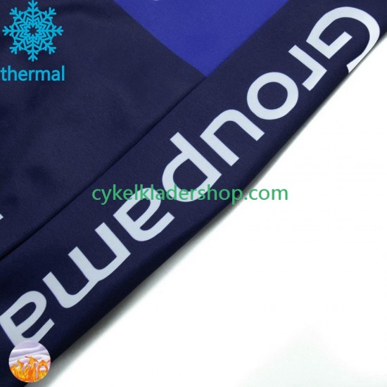 Fdj Groupama 2024 Män Cykeltröja Vinter Thermal Fleece