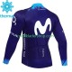 Movistar 2023 Män Cykeltröja Vinter Thermal Fleece