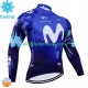 Movistar 2024 Män Cykeltröja Vinter Thermal Fleece