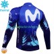 Movistar 2024 Män Cykeltröja Vinter Thermal Fleece
