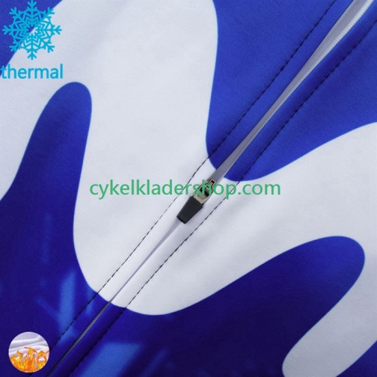 Movistar 2024 Män Cykeltröja Vinter Thermal Fleece