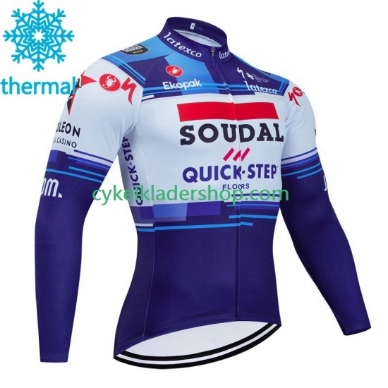 Soudal Quickstep 2023 Män Cykeltröja Vinter Thermal Fleece